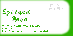 szilard moso business card