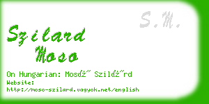 szilard moso business card